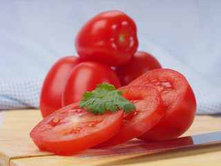 Sliced red tomatoes 