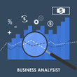Vector abstract illustration of business analysis concept