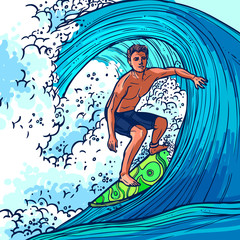 Poster - Surfer Man Background