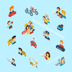 Wall Mural - Passenger Transportation Isometric