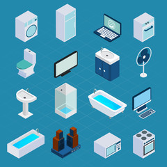 Sticker - Isometric Household Appliances