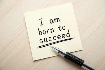 i am born to succeed