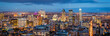 Montreal panorama at dusk as viewed from the Mount Royal