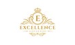Excellence logo suitable for clothes shop, fashion boutique, hotel, wedding and real estate.