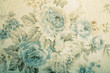 canvas print picture - Vintage wallpaper with blue floral victorian pattern