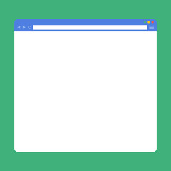 Flat blank browser window