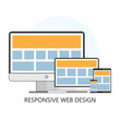 Leinwandbild Motiv Responsive Web Design Icon