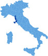 Map of Italy, Livorno