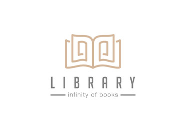 Poster - Open Book Logo Lawyer Education abstract design vector