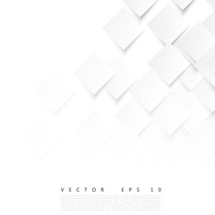 Wall Mural - vector white squares. abstract background