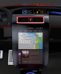 Electric car multimedia interface design concept.