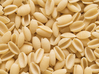 Sticker - italian uncooked gnocchetti sardi pasta food background