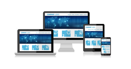 responsive web design on various device
