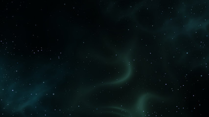 Starry sky with dust clouds. Digital background raster illustration.