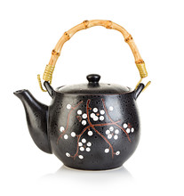 Japanese Teapot Isolated On White Background