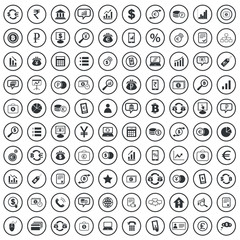 Finance sign icons set