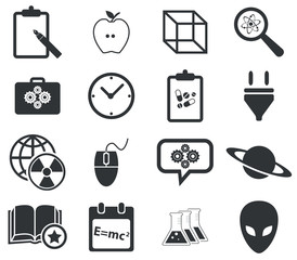 Wall Mural - Science icon set 3, simple