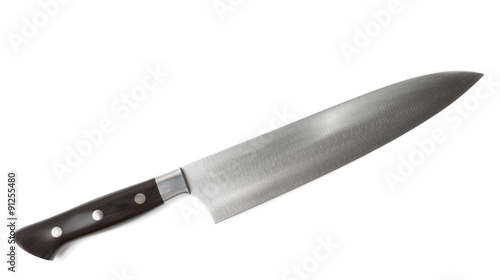 Fotomural Chef's knife isolated on white