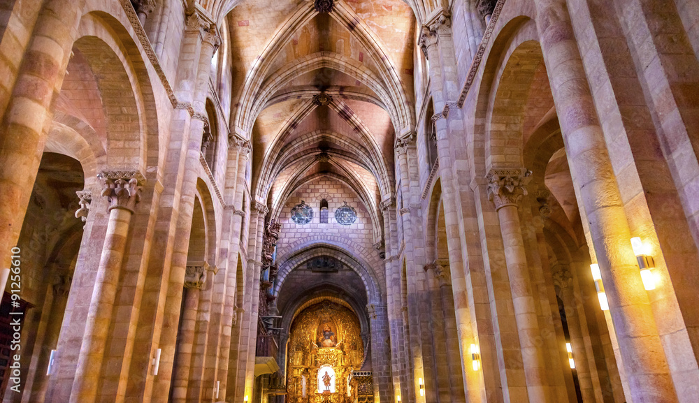 Avila Cathedral Basilica Castile Spain - obrazy, fototapety, plakaty 