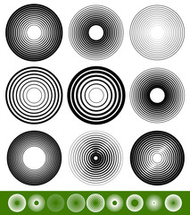 Poster - Abstract blended circle element set. vector illustration.