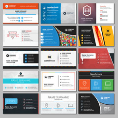Wall Mural - Set of Modern Creative and Clean Business Card Templates