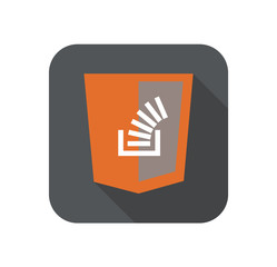 Wall Mural - vector illustration of web development shield sign showig stack