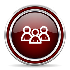 Aufkleber - forum red glossy web icon