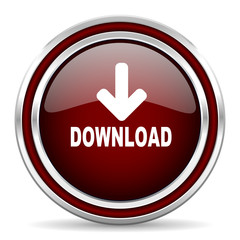 Aufkleber - download red glossy web icon