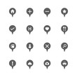 © nuiiun - map pin location icons set