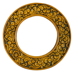 Sticker - oval wood frame