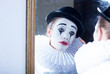 © rodjulian - Sad mime Pierrot looking at the mirror