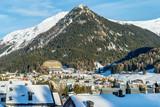 Fototapeta Tęcza - Scenery of winter resort Davos, Switzerland.