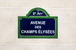 Champs Elysees street sign