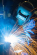 welder Industrial  automotive part in factory

