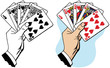 Royal flush poker hand