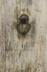 Wall Mural - knob on old wooden door