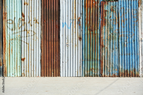 Metal Texture Of Corrugated Tin Wall, Corrugated Tin Wallpaper