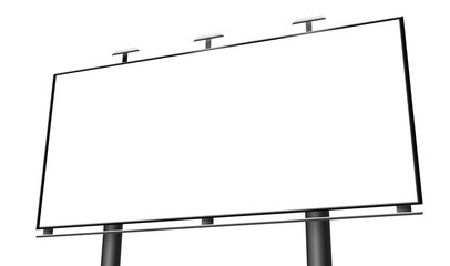 Wall Mural - blank billboard isolated on white background