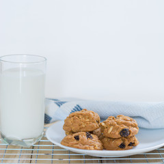 Wall Mural - Homemade Raisin cookies.