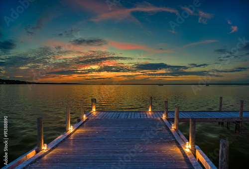 Nowoczesny obraz na płótnie Abendstimmung am Meer