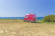 Caravan Red, Sea, Summer