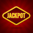 Jackpot. Banner Lighting. Vector illustration