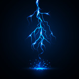 Fototapeta Do przedpokoju - vector lightning flash strike background