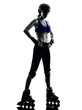 © snaptitude - woman in roller skates  silhouette