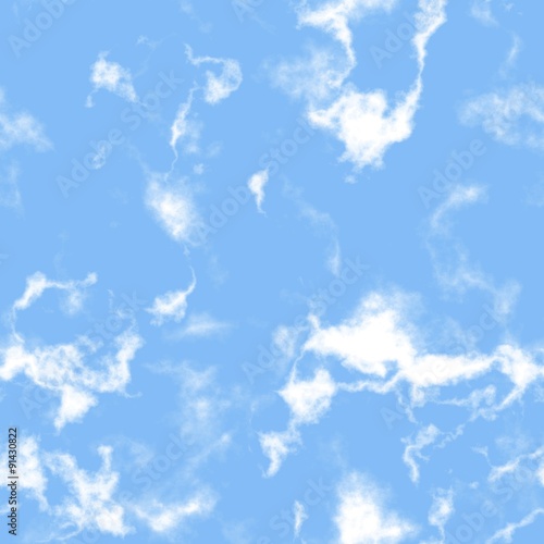 Tapeta ścienna na wymiar Abstract white clouds on blue summer sky.
Seamless illustration.