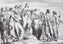 Jesus Sends Out His Disciples - Lithography