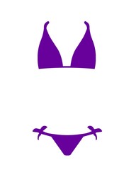 Poster - Maillot de bain bikini violet