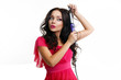 © Petrov Denis - Beautiful brunette with hair curlers