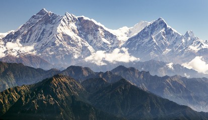 Canvas Print - Annapurna Himal from Jaljala pass - Nepalese Himalayas