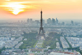 Fototapeta Boho - Eiffel Tower with blue sky, Paris
